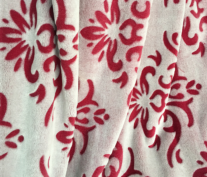 Coral&flannel back print&cut flowers